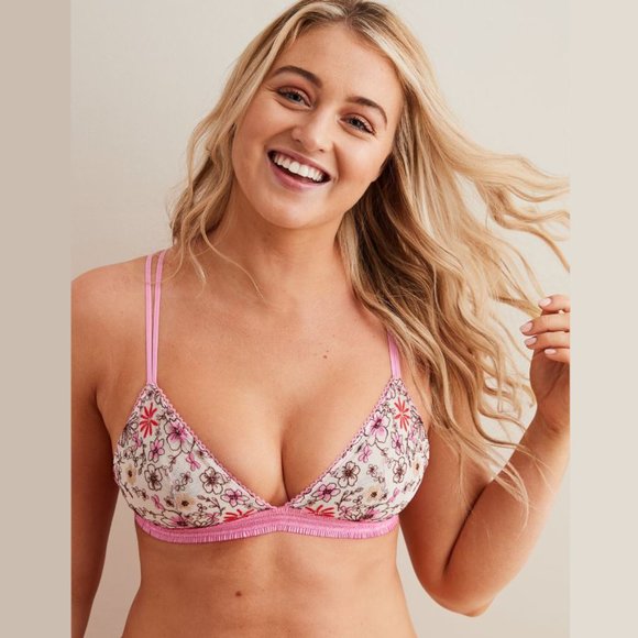 Aerie Embroidered Triangle Bralette NWT - Picture 3 of 8